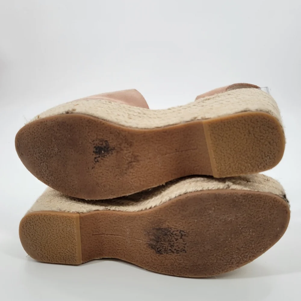 Dolce Vita Suede Leather Wedge Sandal Espadrilles 8.5